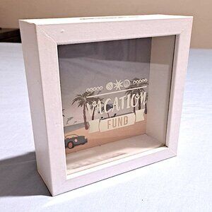 American flat 6x6 Vacation Fund Shadow Box Frame with Polished Glass